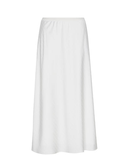 Jacquard Striped Midi Slip Skirt (Ivory)