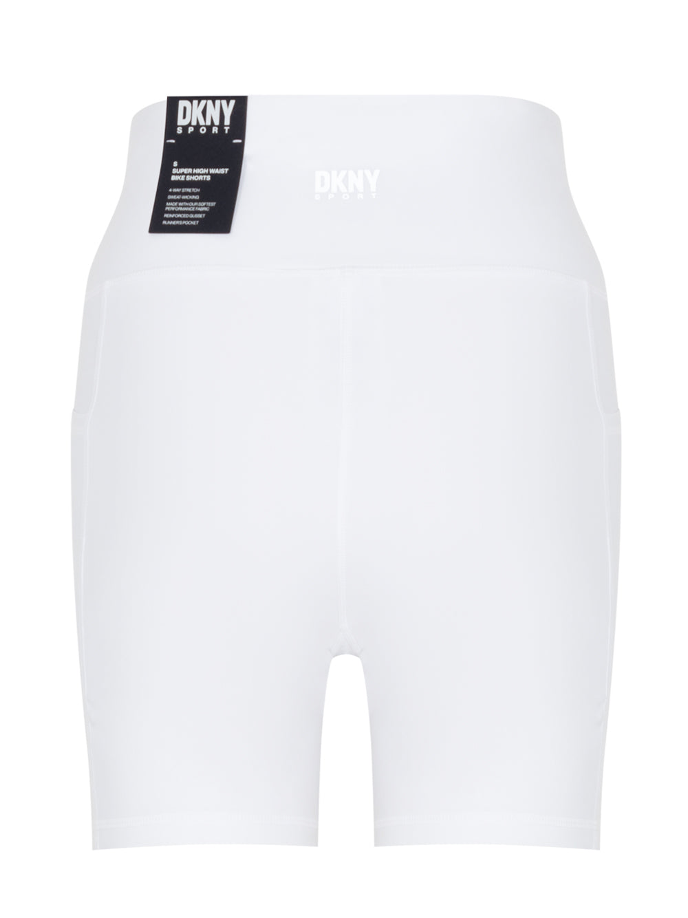 Legging Balance Compression Super High Rise 6" Bike Short With Pockets (White)