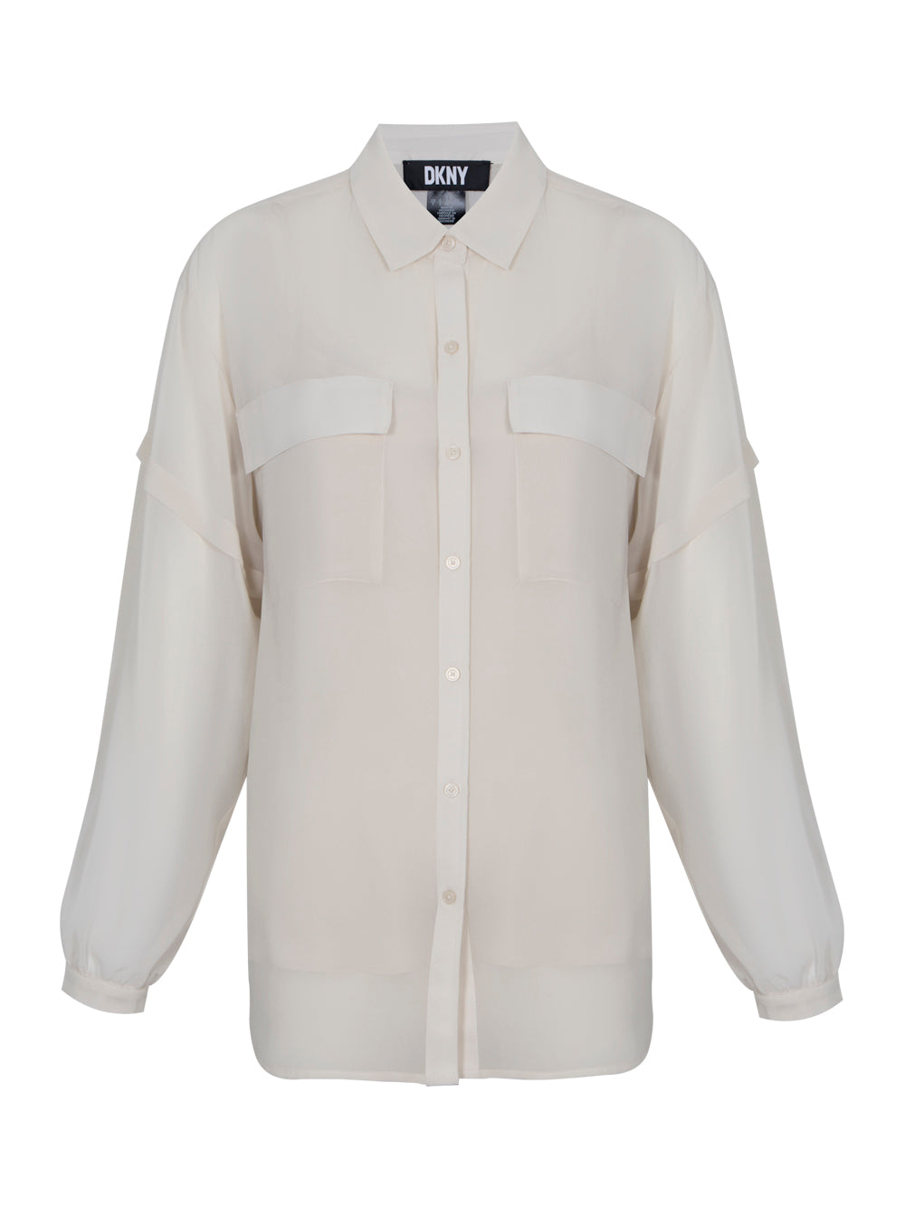2 Pocket Long Sleeve Chiffon Shirt (Light City Khaki)