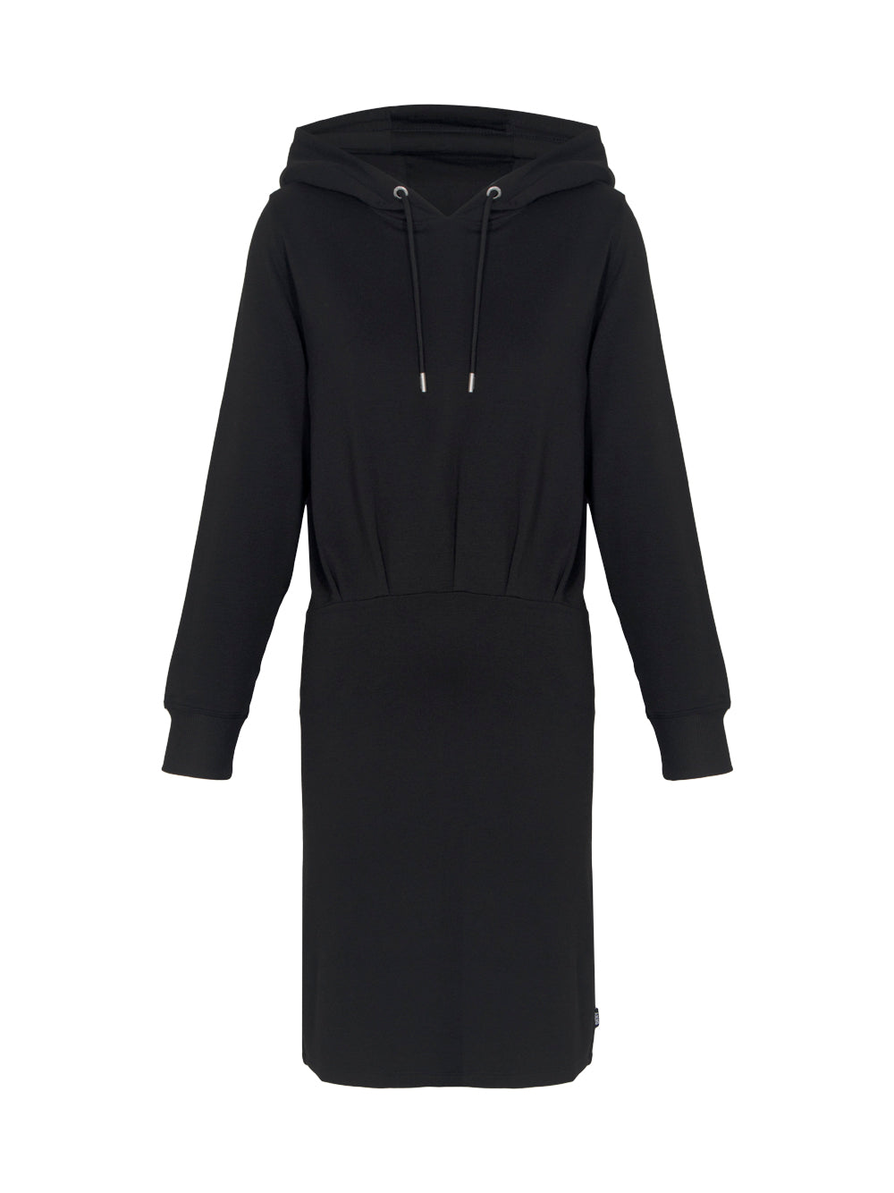 Long Sleeve Greenwich Hooded Sneaker Dress (Black)