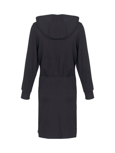 Long Sleeve Greenwich Hooded Sneaker Dress (Black)