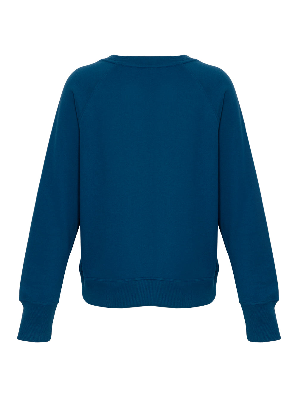 Lurex Athletic Medallion Logo Raglan Crew Neck Pullover (Poseidon)