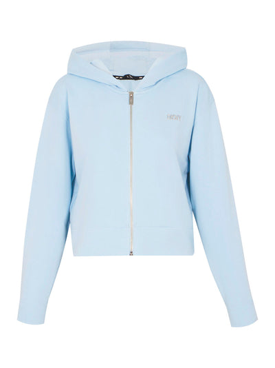 Metallic Bubble Logo Full Zip Hoodie (Skyway/Silver)