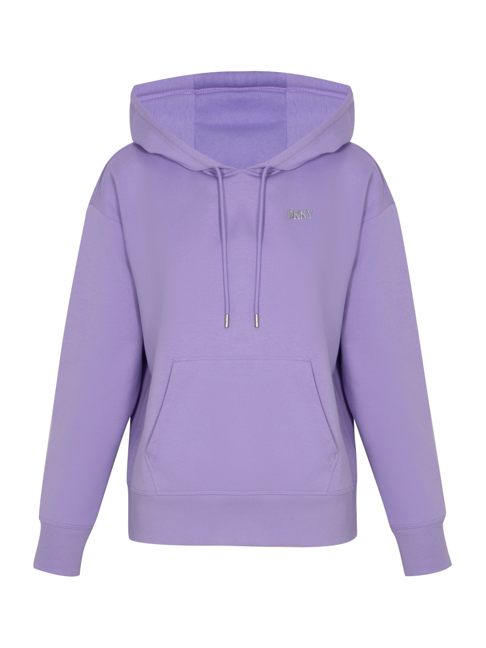 Metallic Bubble Logo Hoodie With Kanga Pocket (Tulip/Silver)