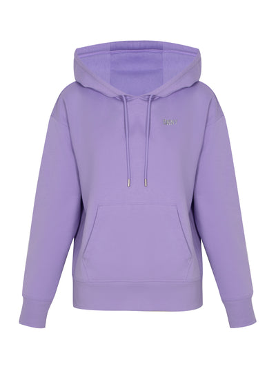Metallic Bubble Logo Hoodie With Kanga Pocket (Tulip/Silver)