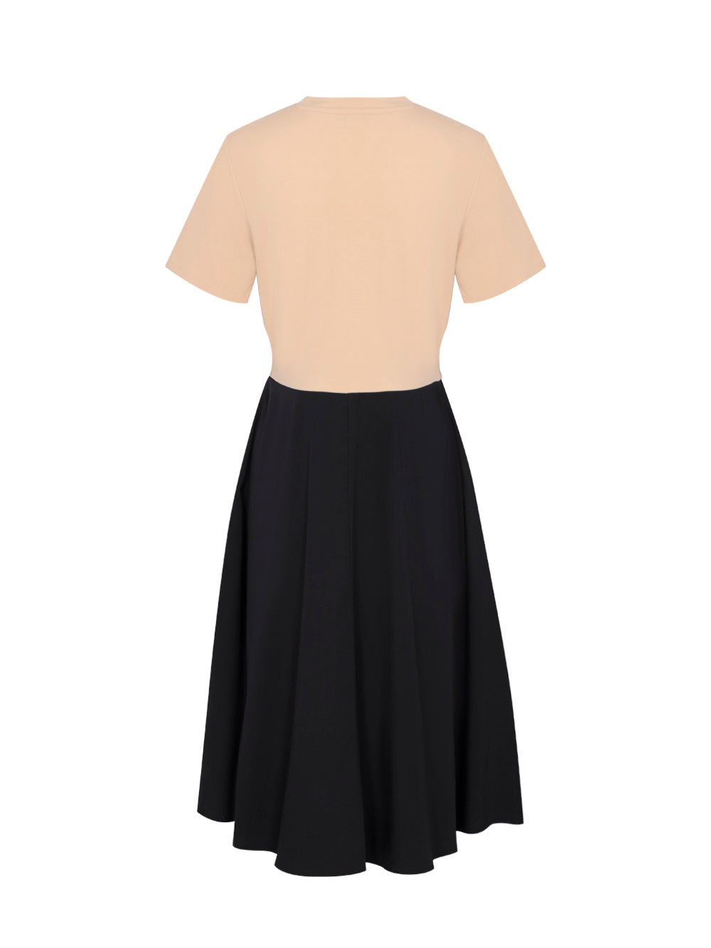 Mixed Media Dress With Wrap (Sandalwood/Black)