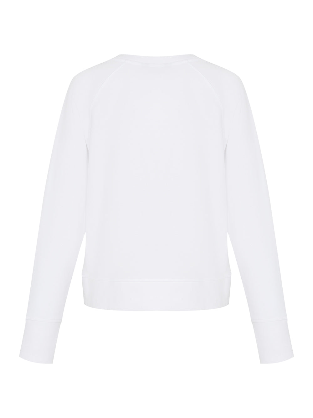 Multi Outline Logo Crew Neck Raglan Sweatshirt (White/Lavender)