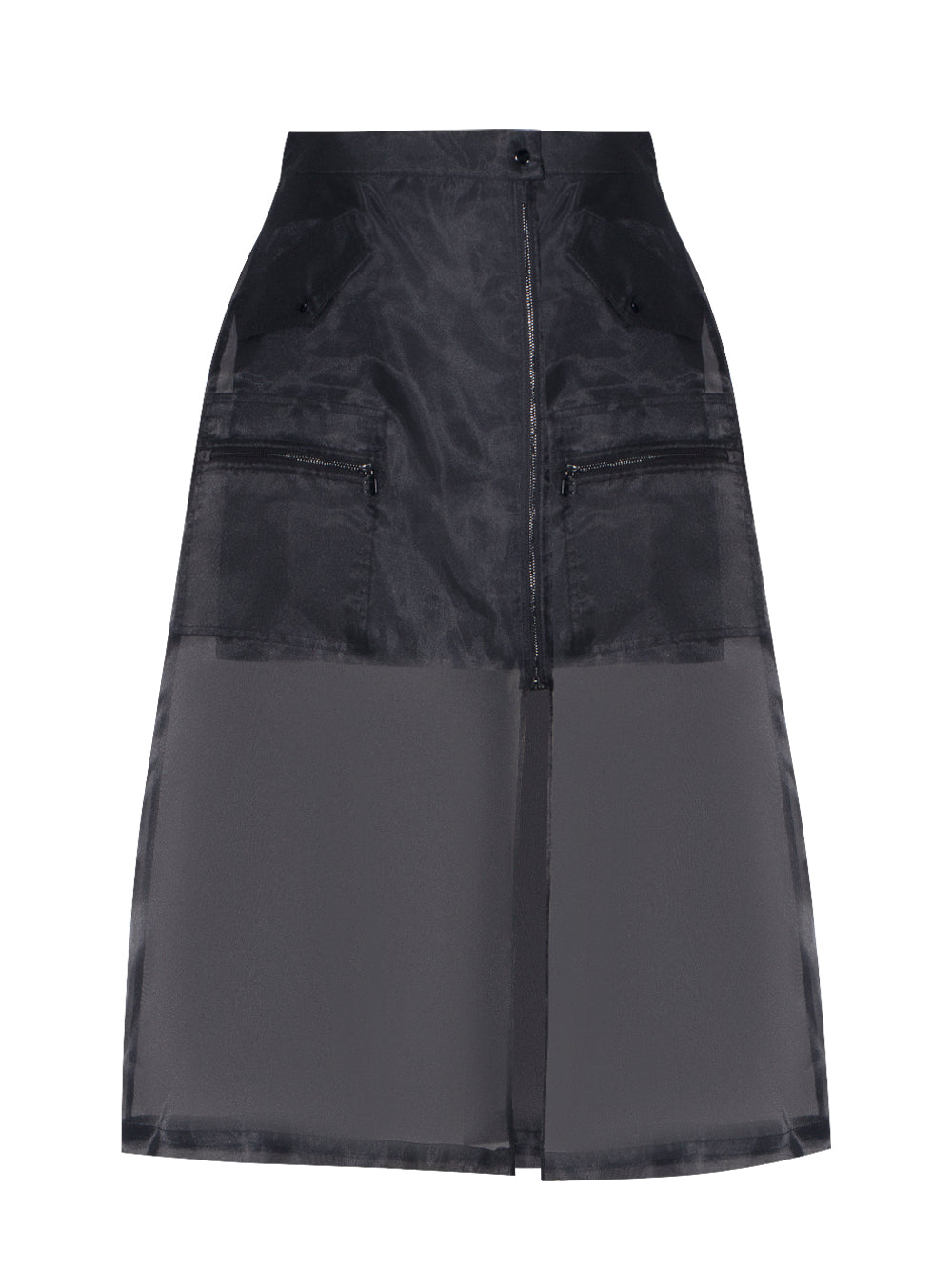 Organza Cargo Skirt (Black)
