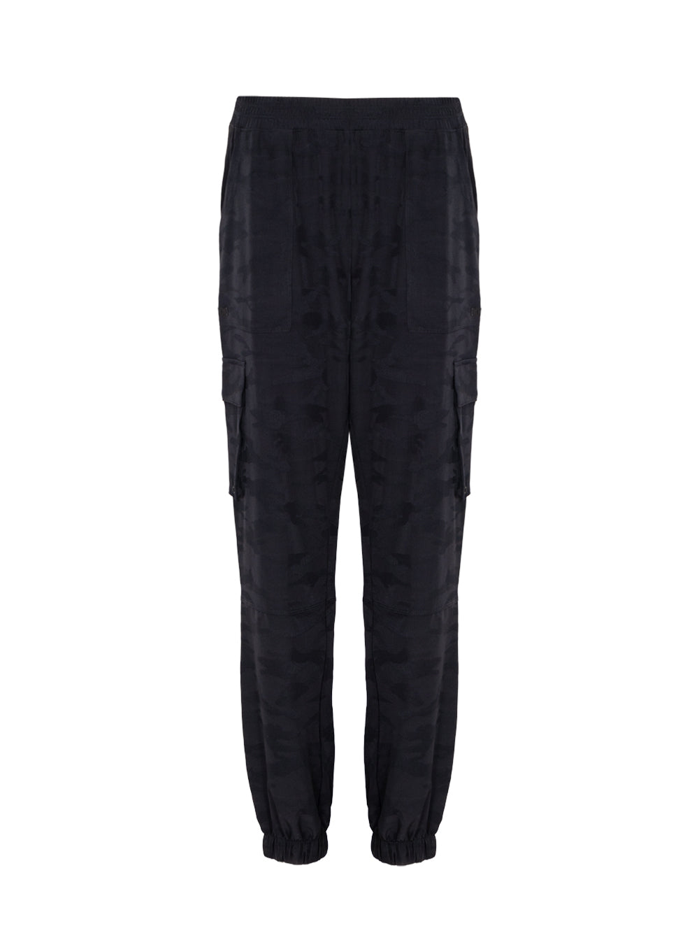 Camo Print Commuter Jogger With Cargo Pockets Pants (Black)