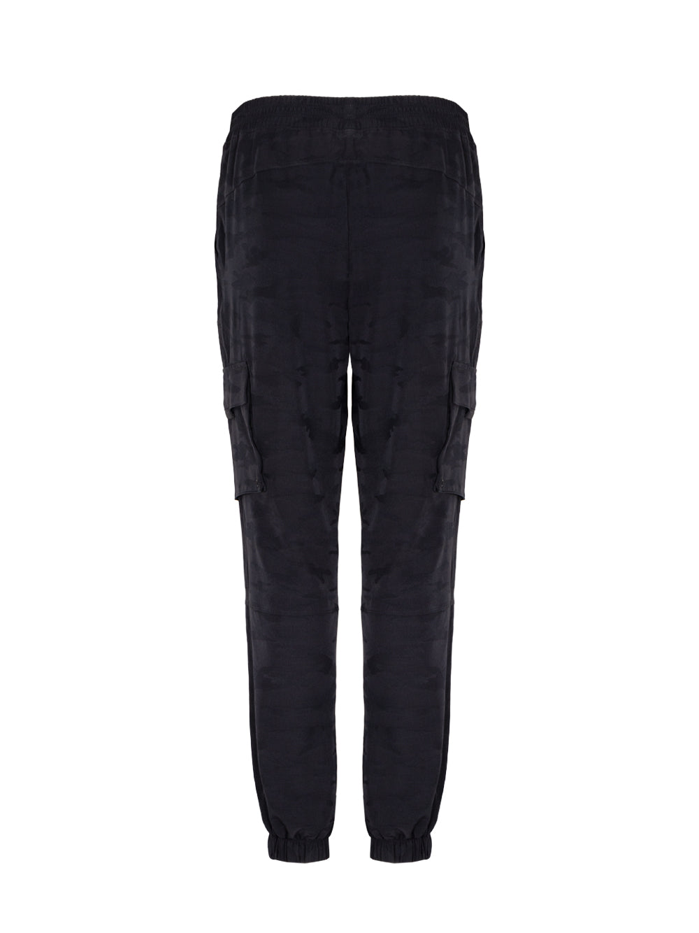 Camo Print Commuter Jogger With Cargo Pockets Pants (Black)