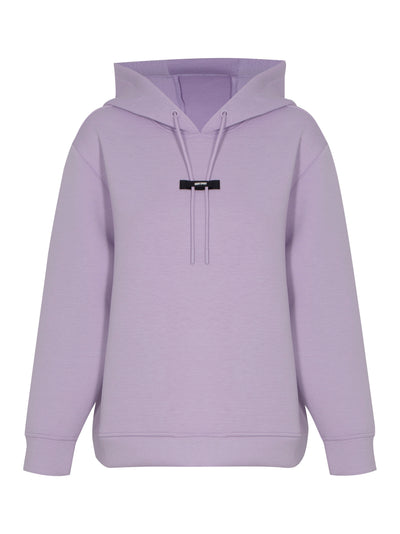 Boyfriend Hoodie with Drawcord Guard (Lavender)