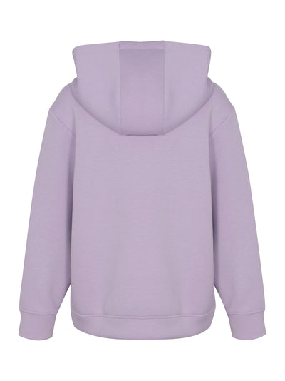 Boyfriend Hoodie with Drawcord Guard (Lavender)