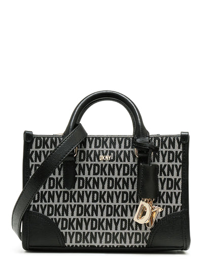 Perri SM Box Satchel Bag (Black/Logo Black)