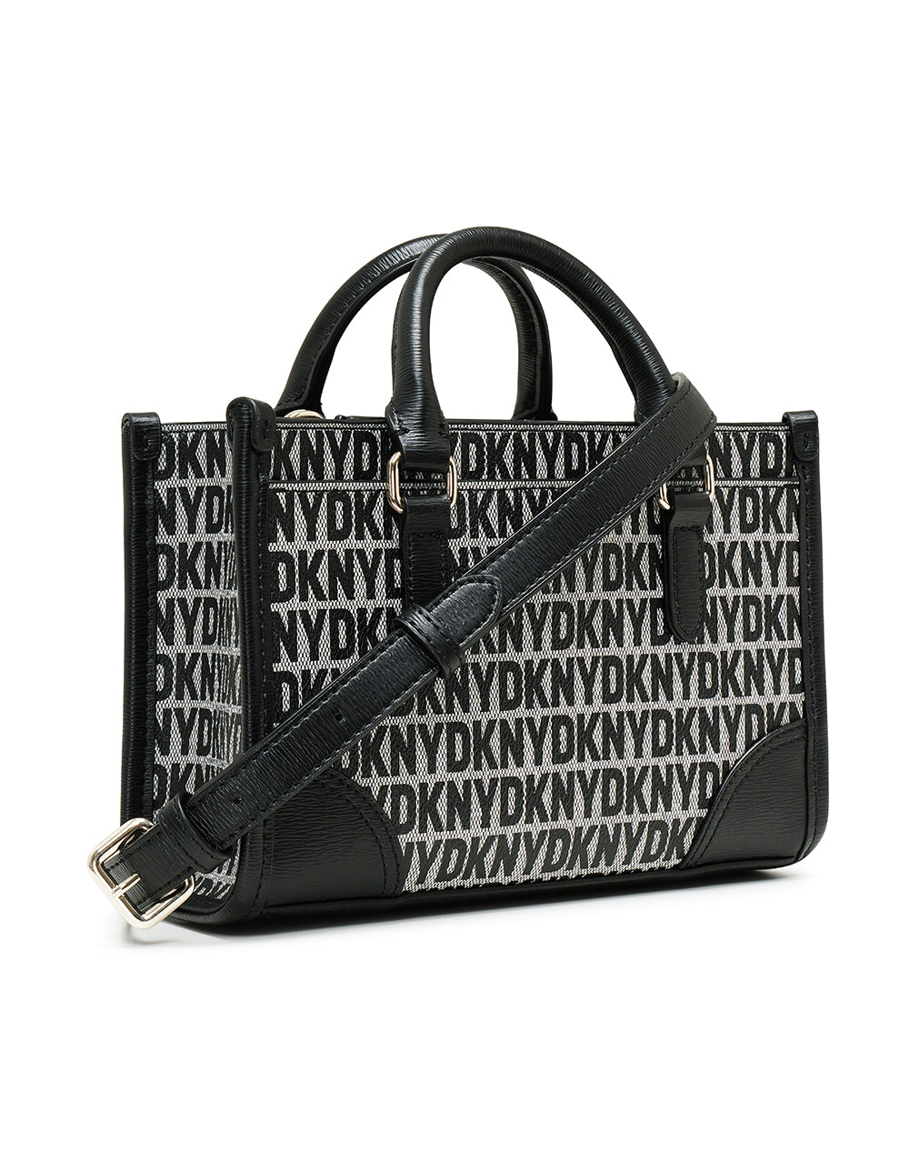 Perri SM Box Satchel Bag (Black/Logo Black)