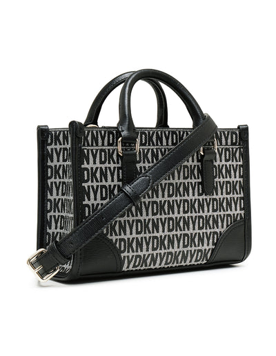 Perri SM Box Satchel Bag (Black/Logo Black)
