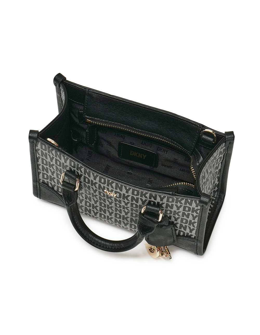 Perri SM Box Satchel Bag (Black/Logo Black)