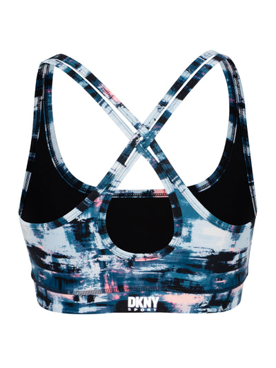 Print Strappy Keyhole Back Bra (Poseidon Blurred Lights)
