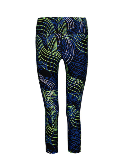 Printed High Waist Cropped 21" Tight With Pockets (Amparo Blue Vortex)