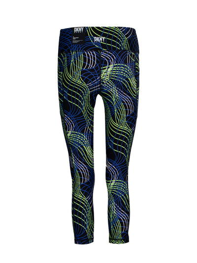 Printed High Waist Cropped 21" Tight With Pockets (Amparo Blue Vortex)