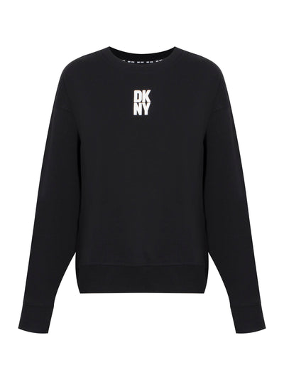 Puff Logo Crew Neck Pullover (Black)