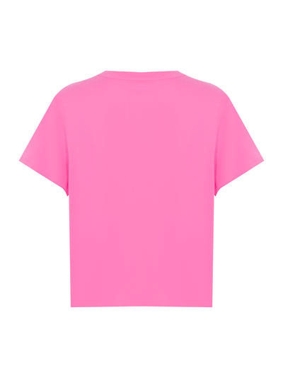 Puff Logo Short Sleeve Cropped Tee (Azalea Pink)