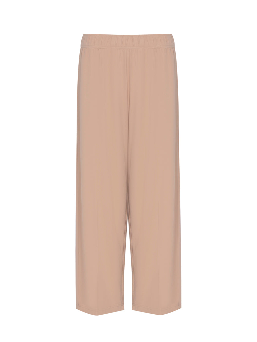 Pull On Crop Wide Leg Pant (Sandalwood)