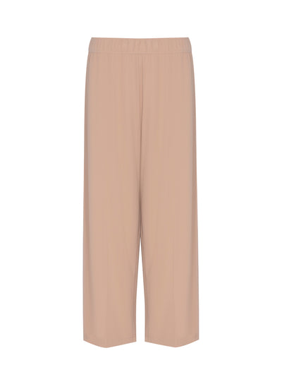 Pull On Crop Wide Leg Pant (Sandalwood)