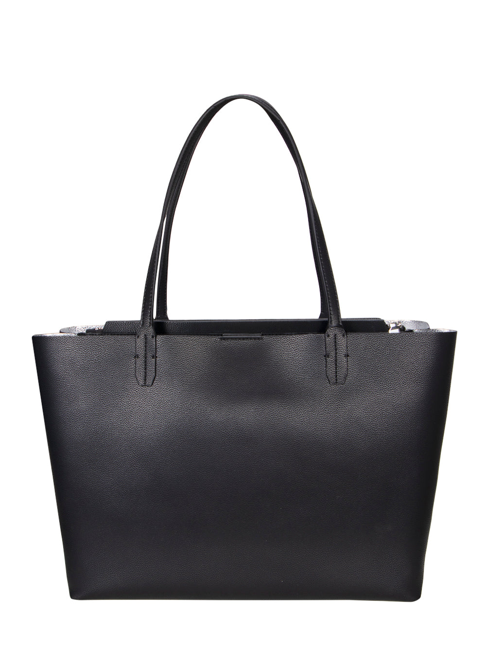 Riley Medium Tote (Black/Silver)