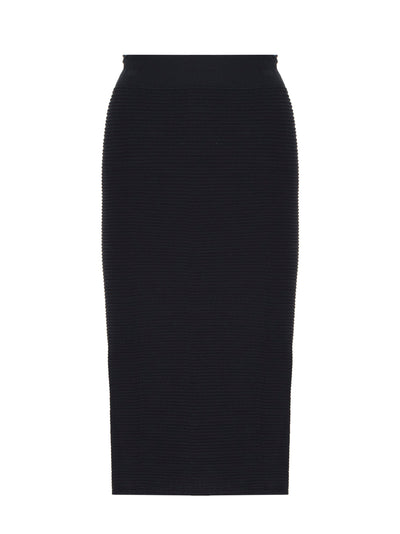 Seamless Midi Skirt (Black)
