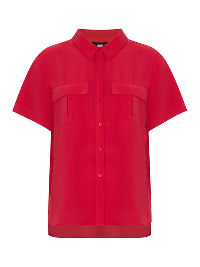 Short Sleeve Cargo Camp Shirt (Flame)
