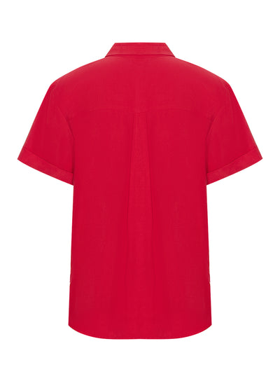 Short Sleeve Cargo Camp Shirt (Flame)