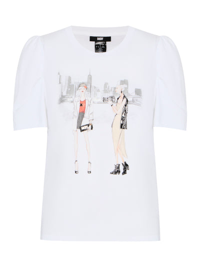 Short Sleeve Cityscape T-Shirt (White)
