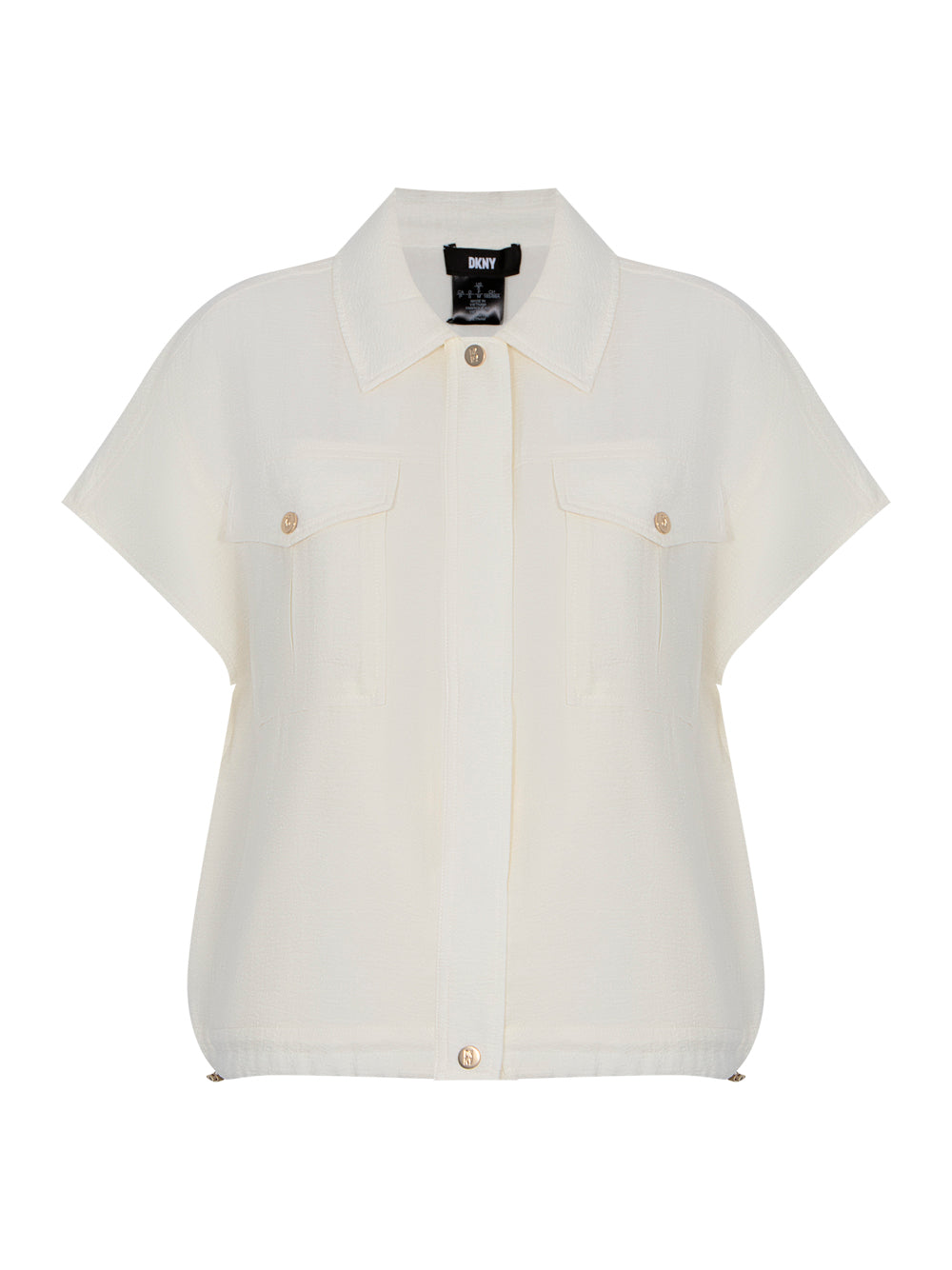 Short Sleeve Drawstring Shirt (Eggnog)