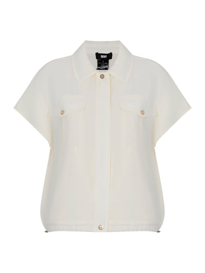 Short Sleeve Drawstring Shirt (Eggnog)