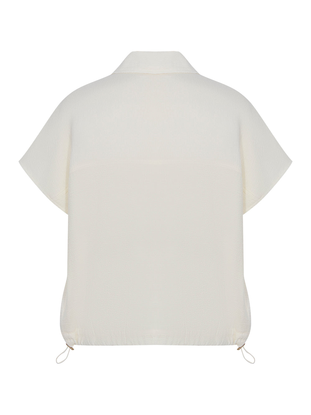 Short Sleeve Drawstring Shirt (Eggnog)