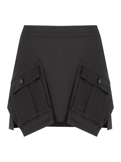 Cargo Mini Skirt (Black)