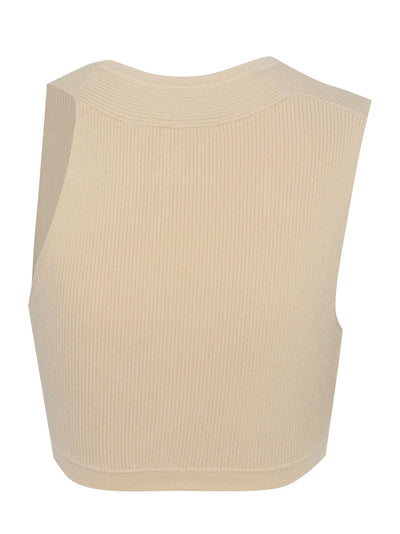 Sleeveless Knit Top (Oat)