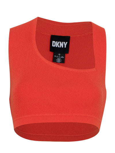 Sleeveless Knit Top (Orange)