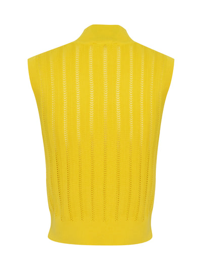 Sleeveless Knit Top (Yellow Cab)
