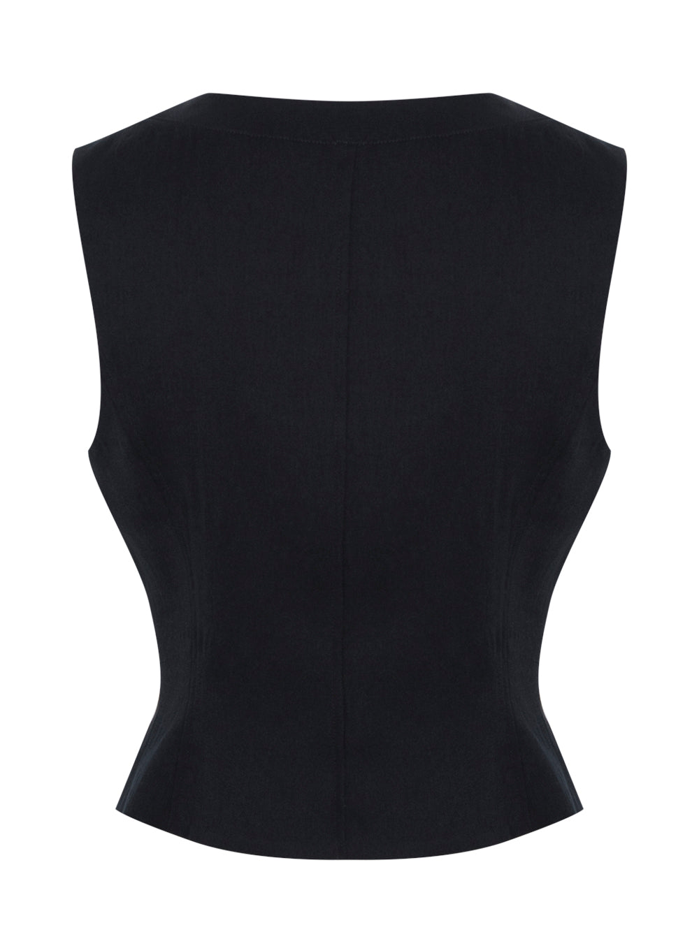 Sleeveless Zip Front Corset (Black)