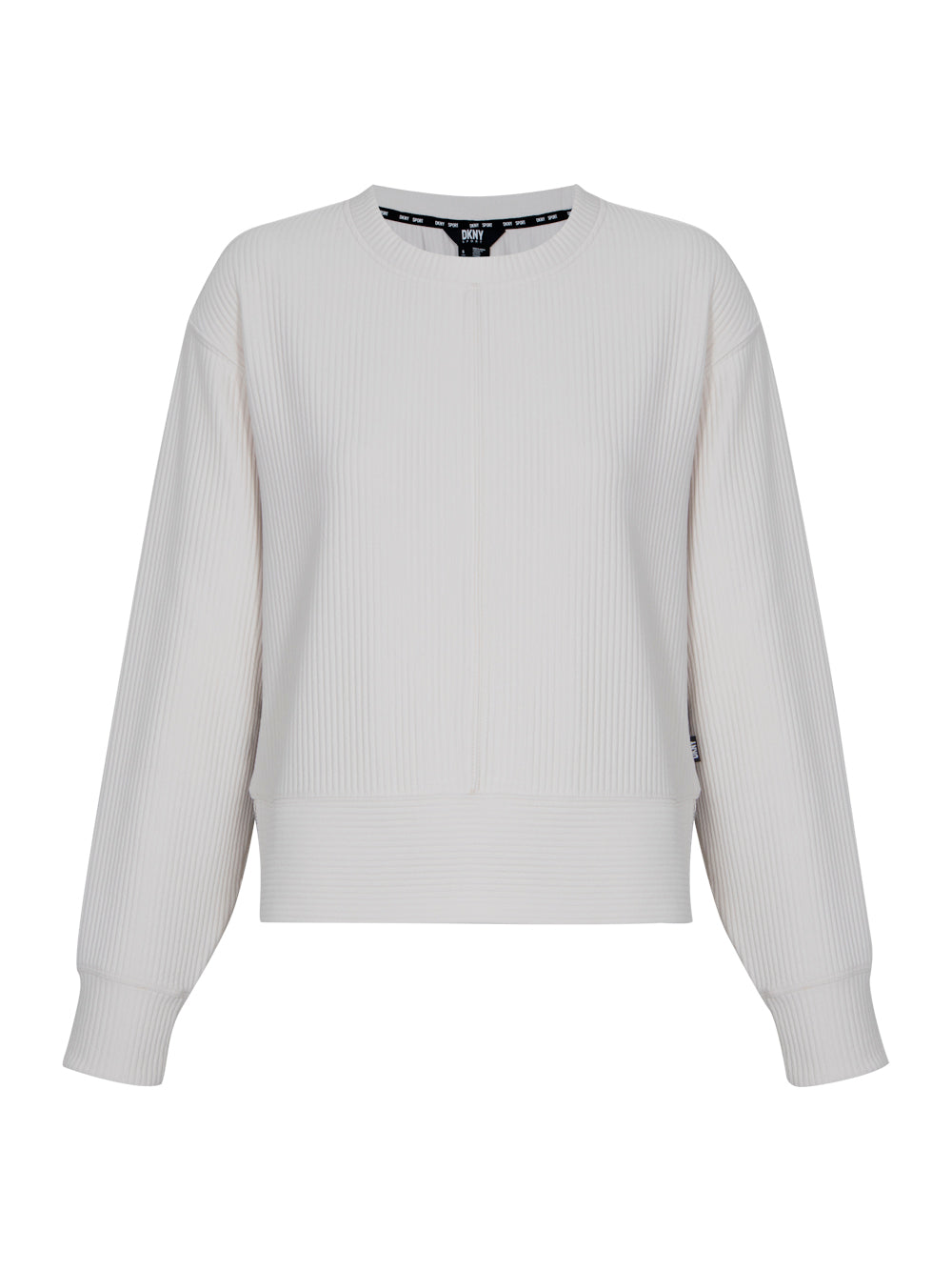 Tech Ottoman Crew Neck Pullover With Seam Detail (Sand)