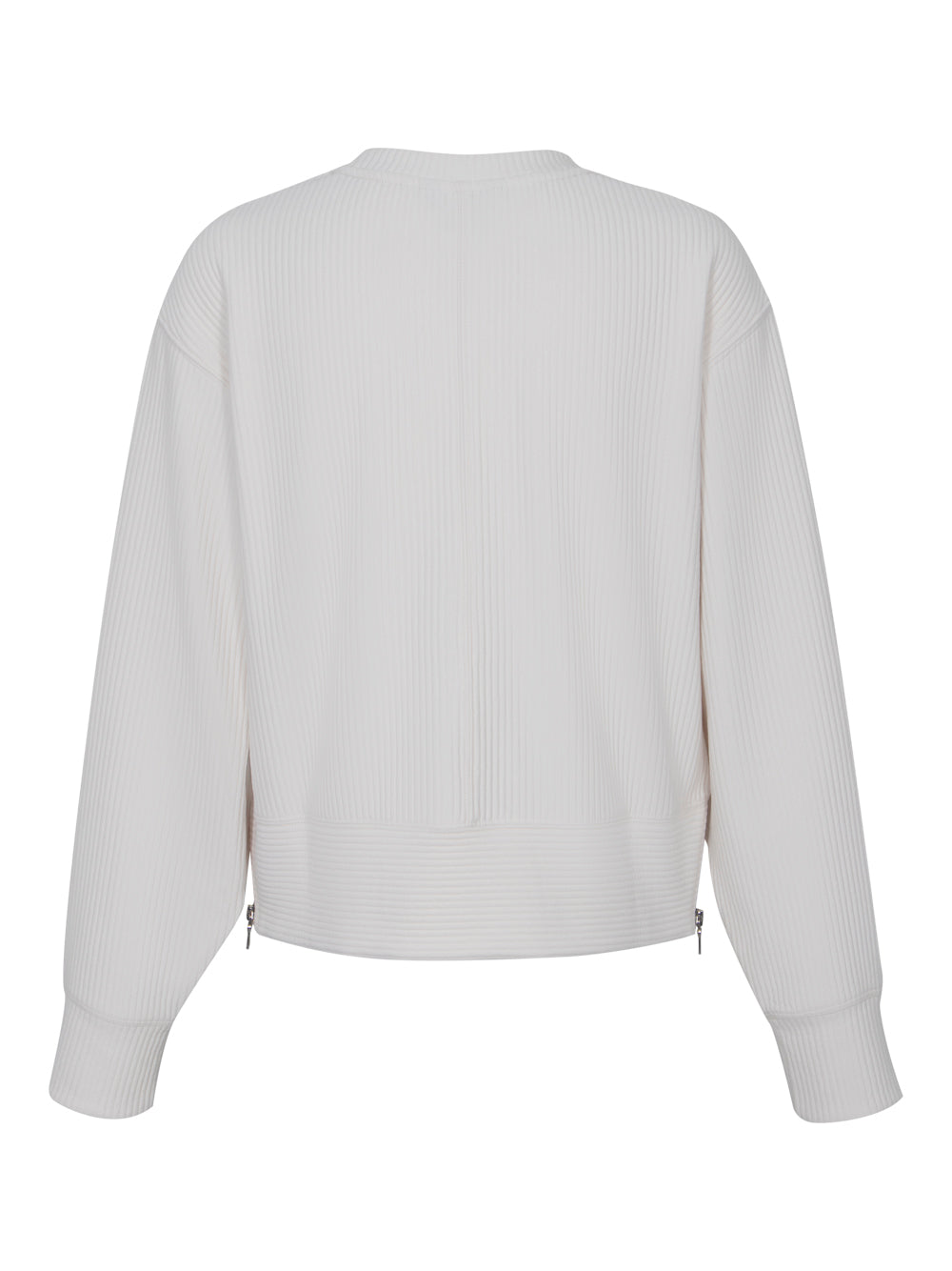 Tech Ottoman Crew Neck Pullover With Seam Detail (Sand)