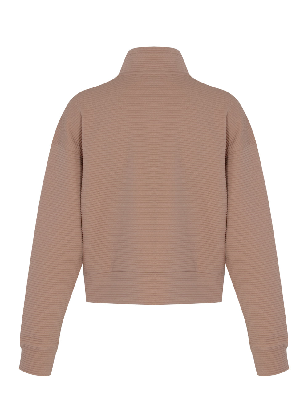 Tech Ottoman Half Zip Funnel Neck Pullover (Praline)