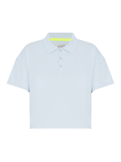 Tech Pique Short Sleeve Cropped Polo (Skyway)