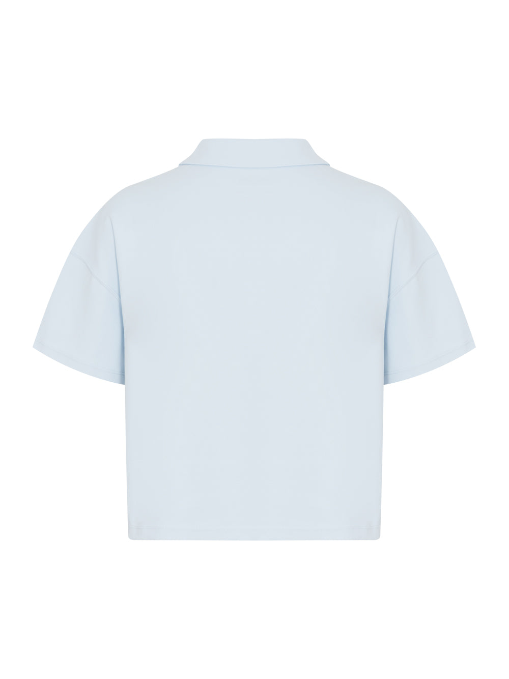Tech Pique Short Sleeve Cropped Polo (Skyway)