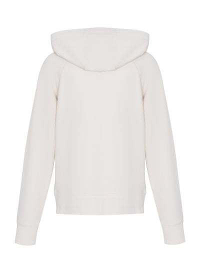 Two Tone Logo Drawcord Zip Hoodie (Sand/Sand)