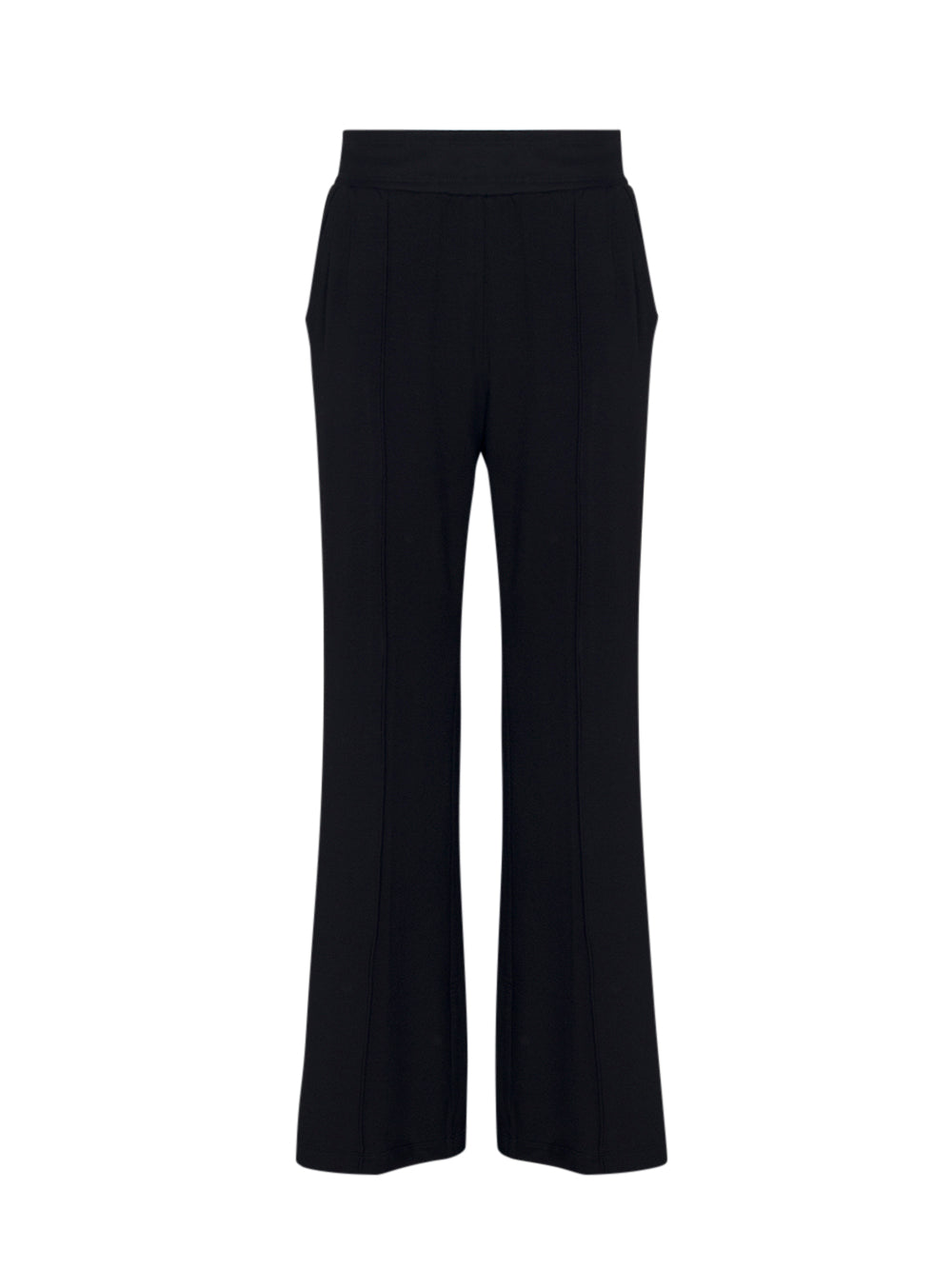 Wide Leg Greenwich Pintuck Pant (Black)