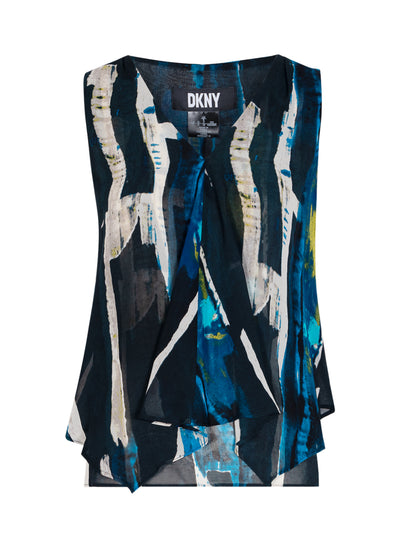 Women Blouse Shirt (Black/Citrine)