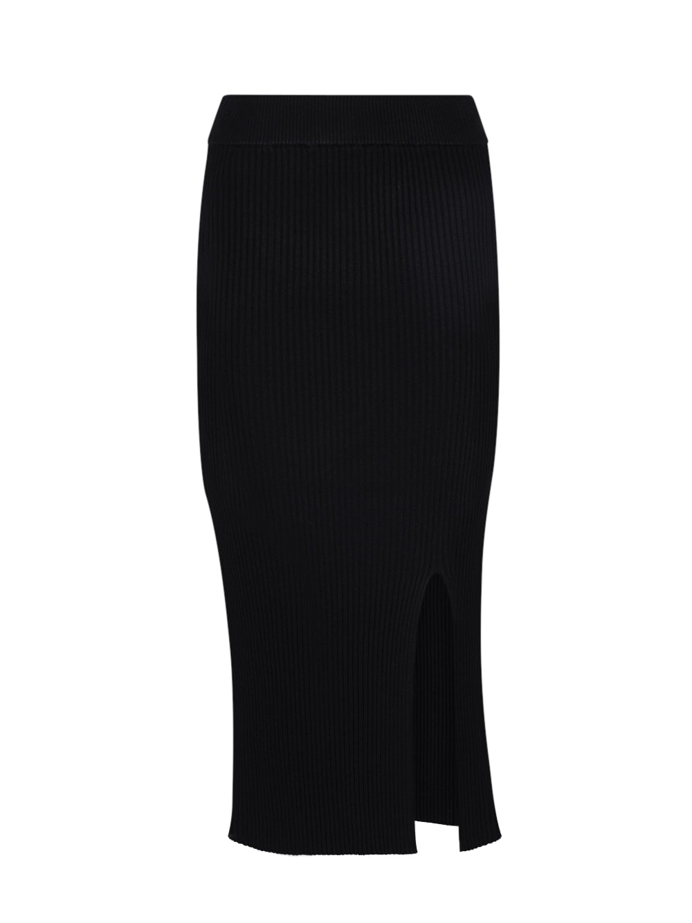 Knit Midi Skirt (Black)
