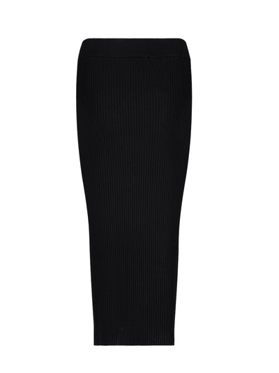 Knit Midi Skirt (Black)